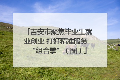 吉安市聚焦毕业生就业创业 打好精准服务“组合拳”（图）
