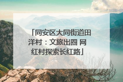 同安区大同街道田洋村：文旅出圈 网红村探索长红路