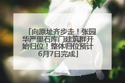 向原址齐步走！张园华严里石库门建筑群开始归位！整体归位预计6月7日完成