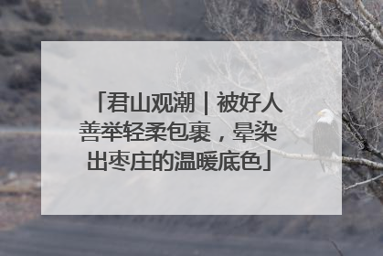 君山观潮｜被好人善举轻柔包裹，晕染出枣庄的温暖底色