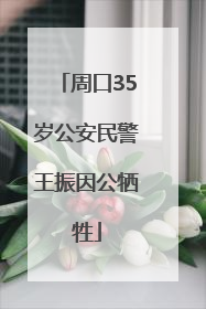 周口35岁公安民警王振因公牺牲