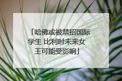 哈佛或被禁招国际学生 比利时未来女王可能受影响