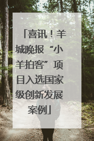 喜讯！羊城晚报“小羊拍客”项目入选国家级创新发展案例