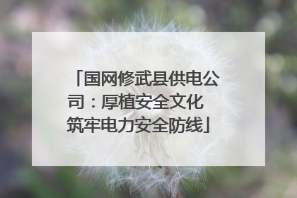 国网修武县供电公司：厚植安全文化 筑牢电力安全防线