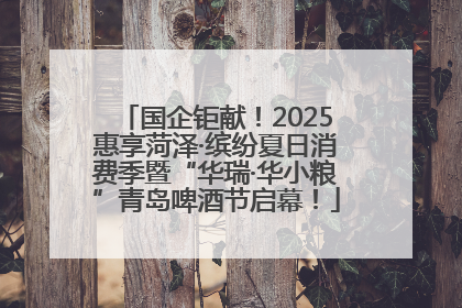国企钜献！2025惠享菏泽·缤纷夏日消费季暨“华瑞·华小粮”青岛啤酒节启幕！