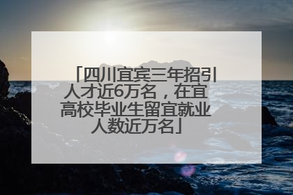 四川宜宾三年招引人才近6万名，在宜高校毕业生留宜就业人数近万名
