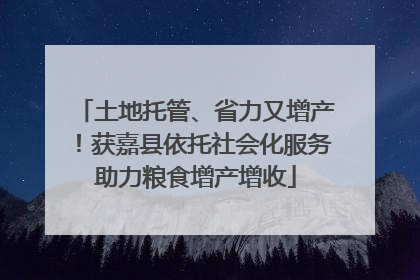 土地托管、省力又增产！获嘉县依托社会化服务助力粮食增产增收