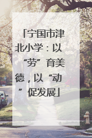 宁国市津北小学：以“劳”育美德，以“动”促发展