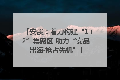 安溪：着力构建“1+2”集聚区 助力“安品出海·抢占先机”