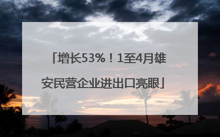 增长53%！1至4月雄安民营企业进出口亮眼