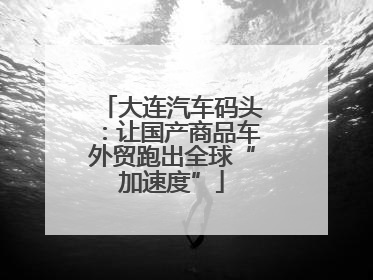 大连汽车码头：让国产商品车外贸跑出全球“加速度”