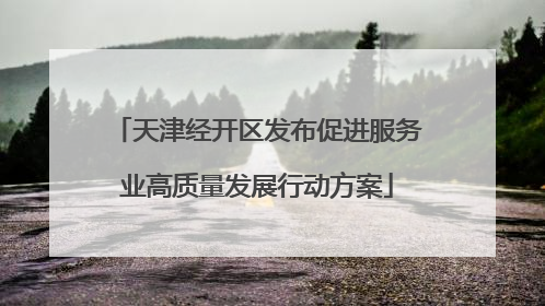 天津经开区发布促进服务业高质量发展行动方案