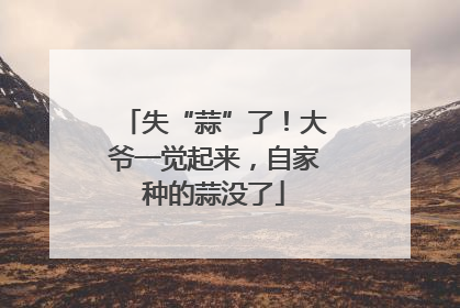 失“蒜”了！大爷一觉起来，自家种的蒜没了