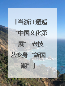 当浙江邂逅“中国文化第一展” 老技艺变身“新国潮”