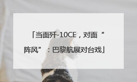 当面歼-10CE，对面“阵风”：巴黎航展对台戏