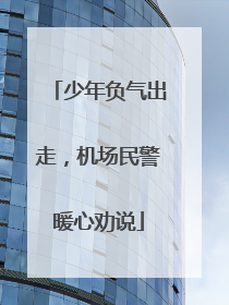少年负气出走，机场民警暖心劝说