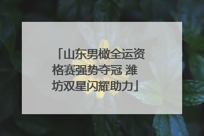 山东男橄全运资格赛强势夺冠 潍坊双星闪耀助力