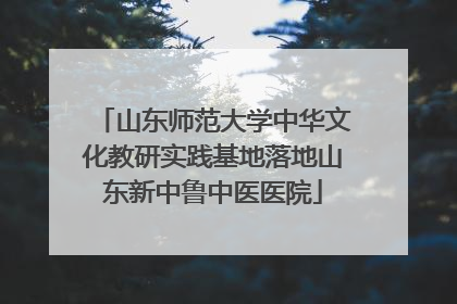 山东师范大学中华文化教研实践基地落地山东新中鲁中医医院