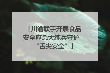 川渝联手开展食品安全应急大练兵守护“舌尖安全”