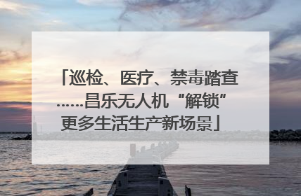 巡检、医疗、禁毒踏查……昌乐无人机“解锁”更多生活生产新场景