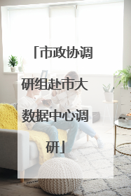 市政协调研组赴市大数据中心调研