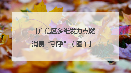 广信区多维发力点燃消费“引擎”（图）