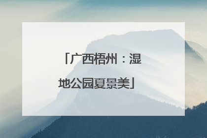 广西梧州：湿地公园夏景美