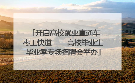 开启高校就业直通车 枣工快道——高校毕业生毕业季专场招聘会举办