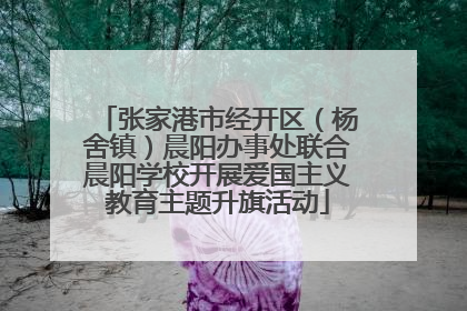 张家港市经开区（杨舍镇）晨阳办事处联合晨阳学校开展爱国主义教育主题升旗活动