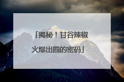 揭秘！甘谷辣椒火爆出圈的密码