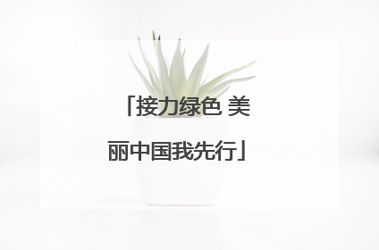 接力绿色 美丽中国我先行