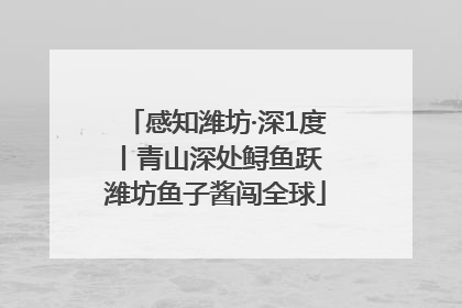 感知潍坊·深1度丨青山深处鲟鱼跃 潍坊鱼子酱闯全球