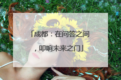 成都：在问答之间，叩响未来之门