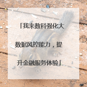 我来数科强化大数据风控能力，提升金融服务体验