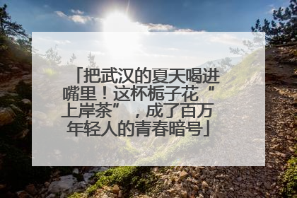 把武汉的夏天喝进嘴里！这杯栀子花“上岸茶”，成了百万年轻人的青春暗号