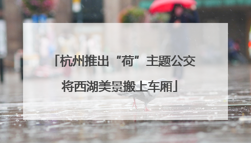 杭州推出“荷”主题公交 将西湖美景搬上车厢