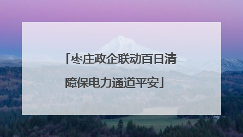 枣庄政企联动百日清障保电力通道平安