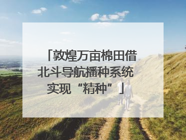 敦煌万亩棉田借北斗导航播种系统实现“精种”