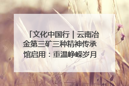 文化中国行｜云南冶金第三矿三种精神传承馆启用：重温峥嵘岁月 细品冶金魅力