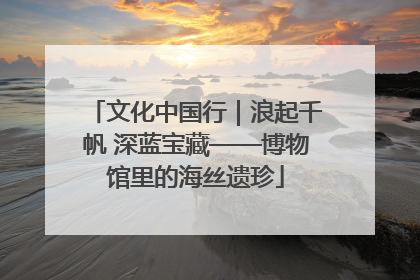 文化中国行｜浪起千帆 深蓝宝藏——博物馆里的海丝遗珍