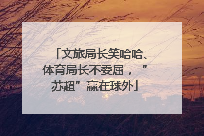 文旅局长笑哈哈、体育局长不委屈，“苏超”赢在球外