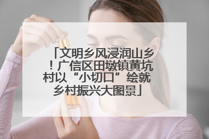 文明乡风浸润山乡！广信区田墩镇黄坑村以“小切口”绘就乡村振兴大图景