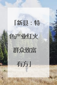 新县：特色产业红火 群众致富有方