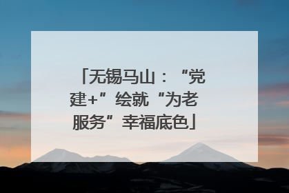 无锡马山：“党建+”绘就“为老服务”幸福底色