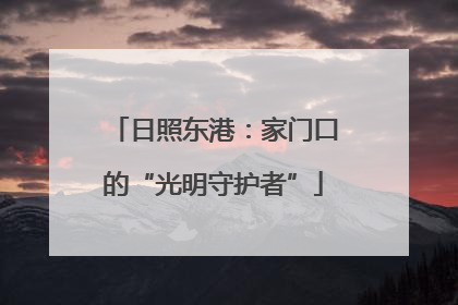 日照东港：家门口的“光明守护者”