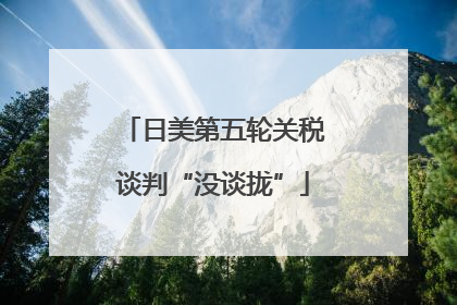 日美第五轮关税谈判“没谈拢”