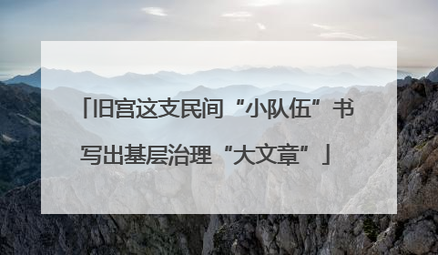 旧宫这支民间“小队伍”书写出基层治理“大文章”