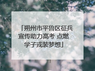 朔州市平鲁区征兵宣传助力高考 点燃学子戎装梦想