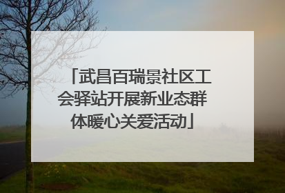 武昌百瑞景社区工会驿站开展新业态群体暖心关爱活动