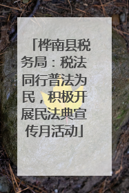 桦南县税务局：税法同行普法为民，积极开展民法典宣传月活动